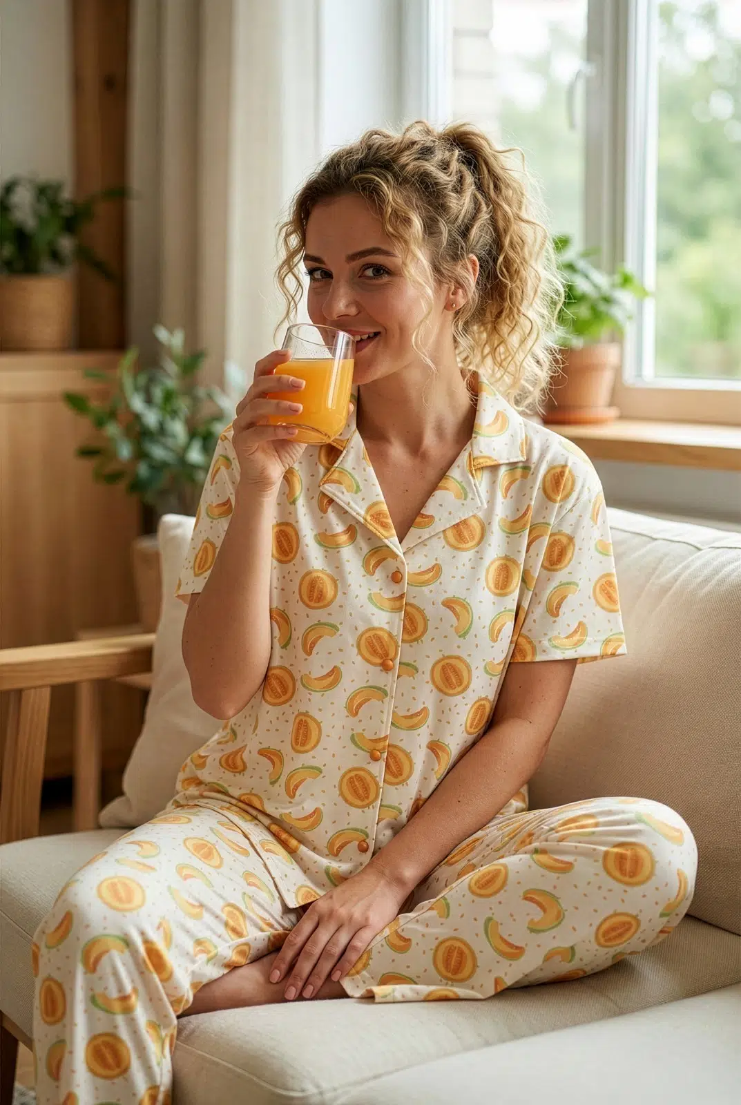 Kısa Kol Gömlek Yaka Ultra Soft Kadın Pijama Takımı - - Açık Pembe
